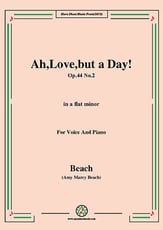Ah, Love, but a Day!, Op.44 No.2, in a flat minor Vocal Solo & Collections sheet music cover